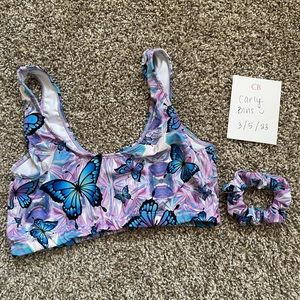 Freedom Rave Wear Sports Bra + Scrunchie